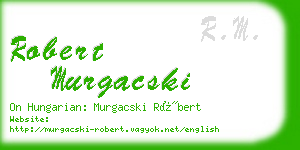 robert murgacski business card